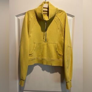 Lululemon Scuba oversized funnel neck Half Zip, size M/L, soleil yellow